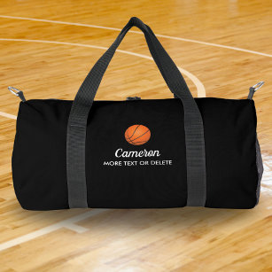 Basketball Team Personalised Name Custom Text Duffle Bag