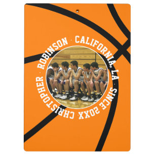 Basketball Team Photo and Logo Coach Clipboard