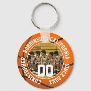 Basketball team photo key ring