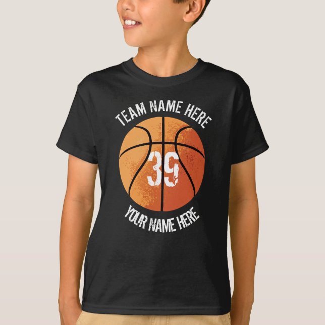 Basketball (Team & Player Customizable) T-Shirt (Front)