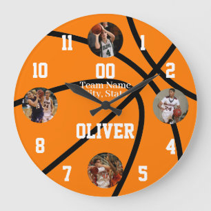 Basketball Team Player Spirit Large Clock