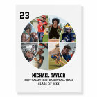 Basketball Team Senior Graduation Photo Collage