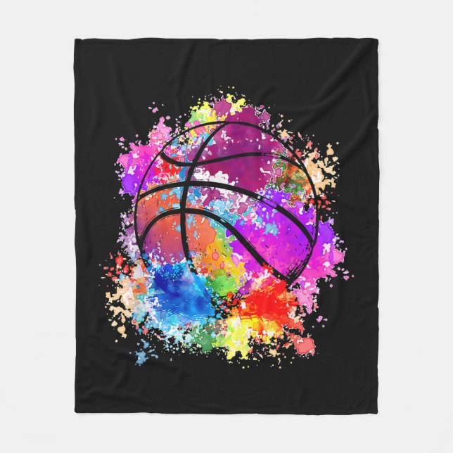 Basketball Teenagers Girls Teens Women Baller Dunk Fleece Blanket (Front)