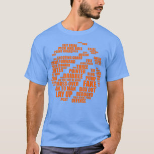 Basketball Terms Motivational Word Cloud T-Shirt