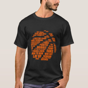 Basketball Terms Motivational Word Cloud T-Shirt