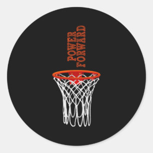 Basketball Terms Motivational Word Power Forward G Classic Round Sticker
