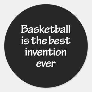 Basketball Texture Classic Round Sticker