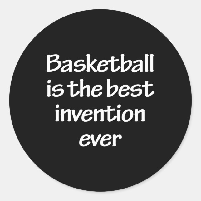 Basketball Texture  Classic Round Sticker (Front)