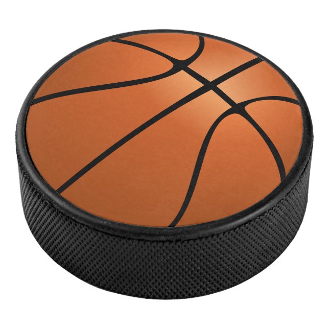 Basketball Texture Pattern Look Hockey Puck (3/4)