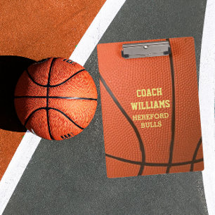 Basketball Texture Personalised Clipboard
