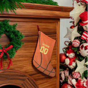 Basketball Texture Personalised Stocking