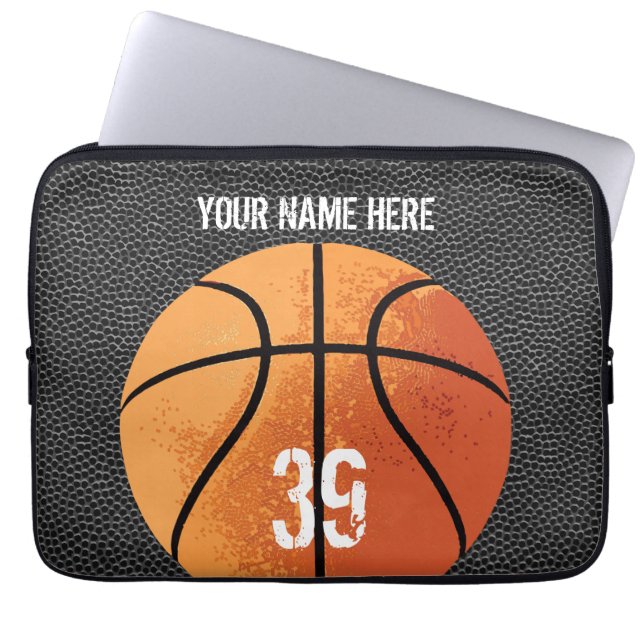 Basketball (textured) laptop sleeve (Front)