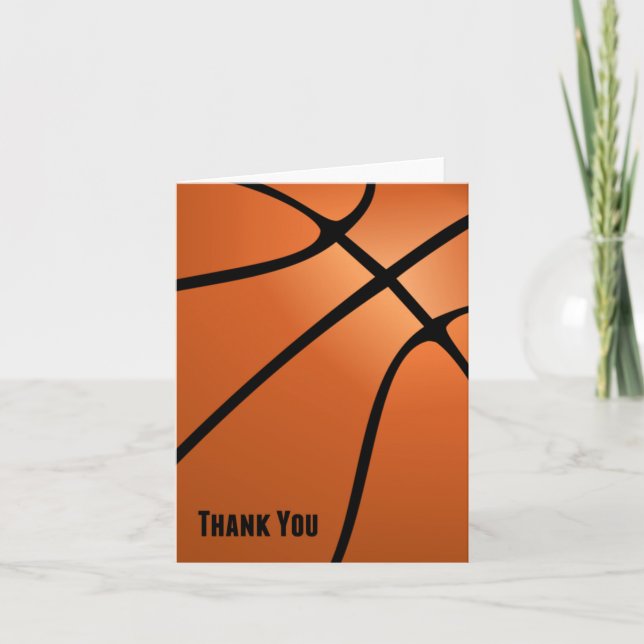 Basketball Thank You Blank Customisable Card (Front)