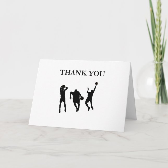 Basketball Thank You Card (Front)