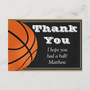 Basketball Thank You Card for B-ball Players