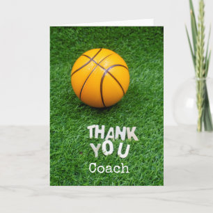 Basketball thank you coach   card