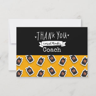 Basketball thank you coach card