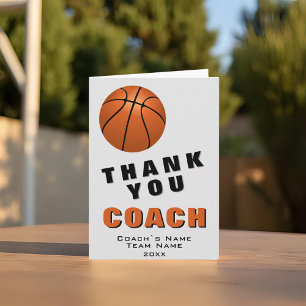 Basketball Thank you Coach Card