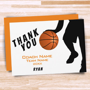 Basketball Thank you Coach Card