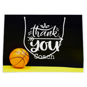 Basketball thank you coach  large gift bag