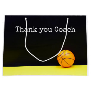 Basketball thank you coach large gift bag