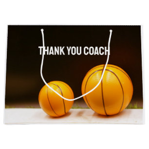 Basketball thank you coach large gift bag
