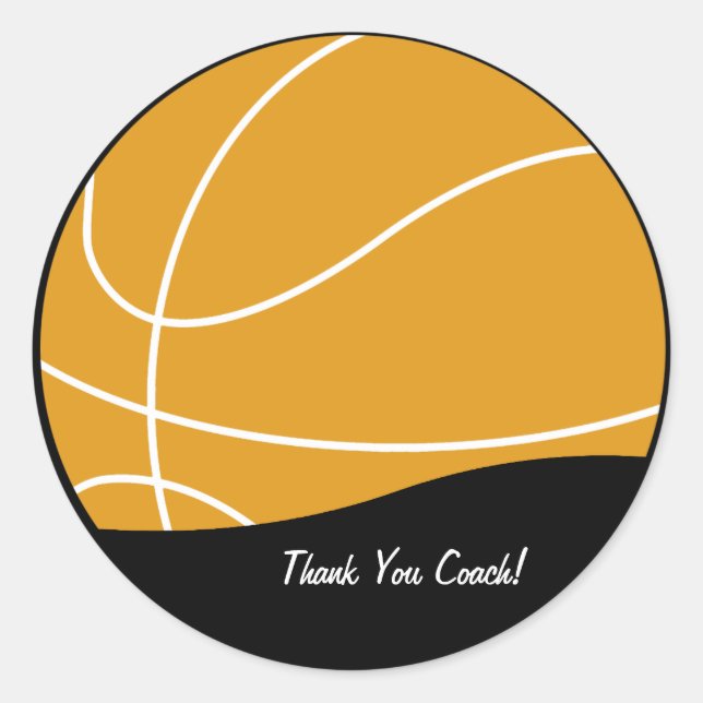 Basketball Thank You Stickers (Front)