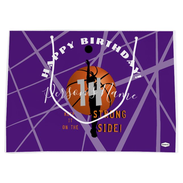 Basketball Theme Birthday Gift Bag HAMbyWG  (Front)