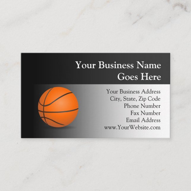 Basketball Theme Business Card (Front)