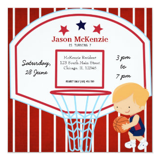 basketball party invitations
