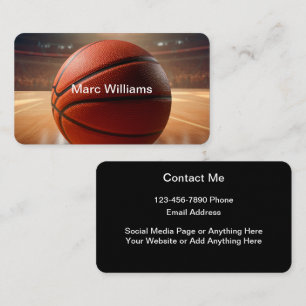 Basketball Theme Contact Business Cards