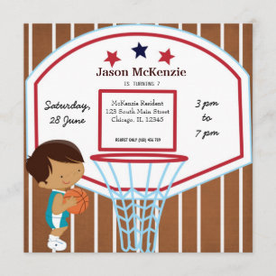 Basketball theme invitation