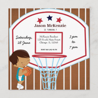 Basketball theme invitation