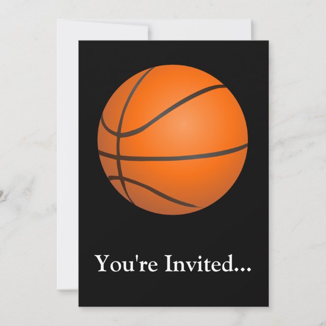 Basketball Theme Invitation (Front)