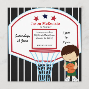 Basketball theme invitation