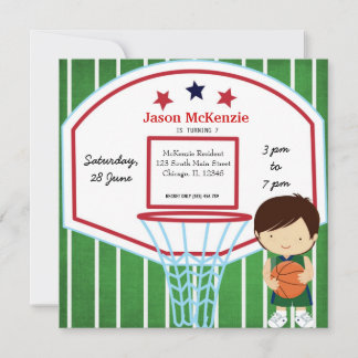 Basketball theme invitation