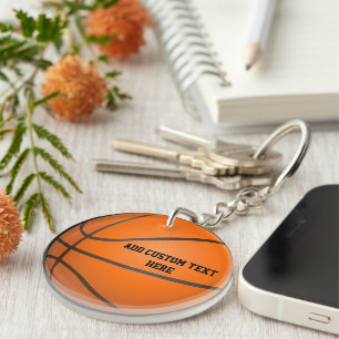 Basketball Theme Key Ring