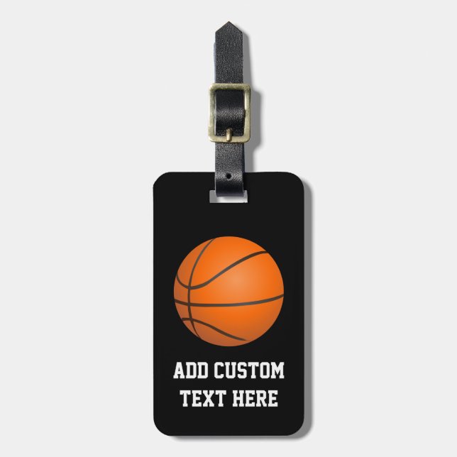 Basketball Theme Luggage Tag (Front Vertical)