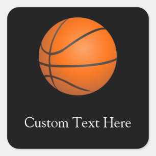 Basketball Theme Square Sticker