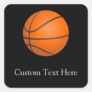 Basketball Theme Square Sticker