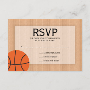 Basketball Themed Bar Mitzvah RSVP