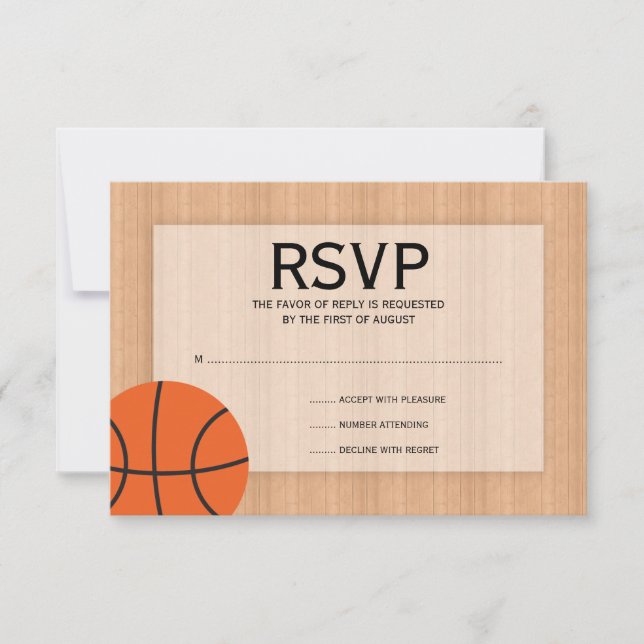 Basketball Themed Bar Mitzvah RSVP (Front)