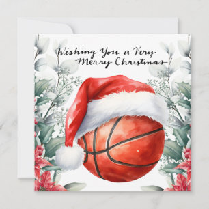 Basketball themed for Christmas  Holiday Card