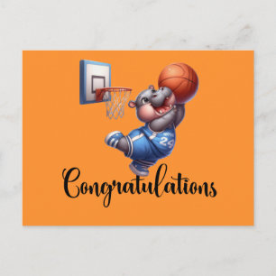 Basketball themed for Congratulations  Postcard