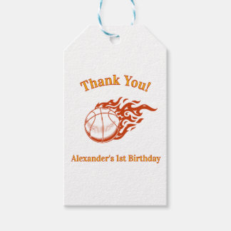 Basketball themed gift tags