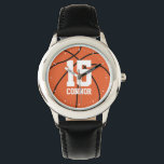 Basketball Themed Jersey Number Watch<br><div class="desc">Sports themed design perfect for boys and girls of all ages.</div>
