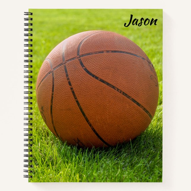 Basketball Themed Notebook Personalised (Front)