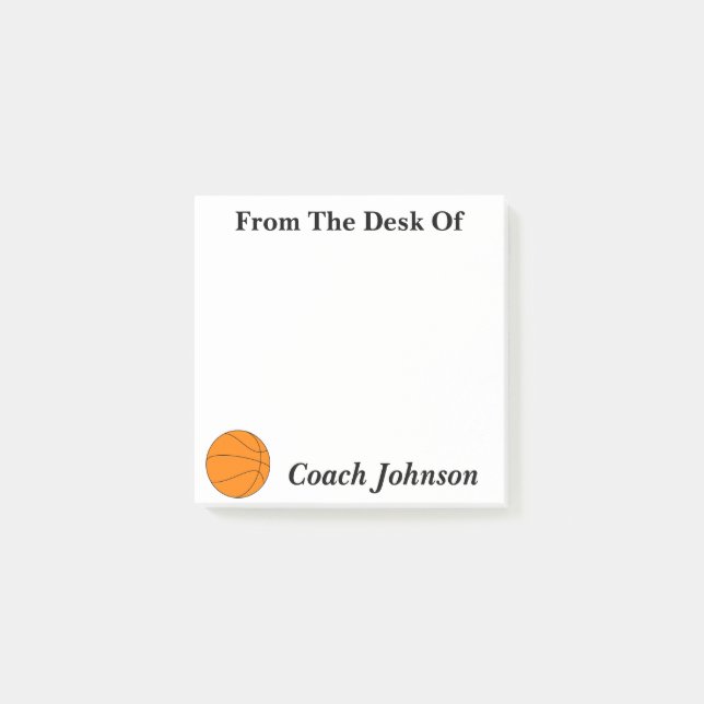 Basketball Themed Post-it Notes (Front)