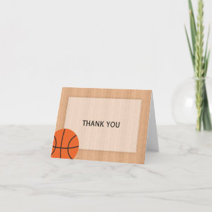 Basketball Themed Thank You Card