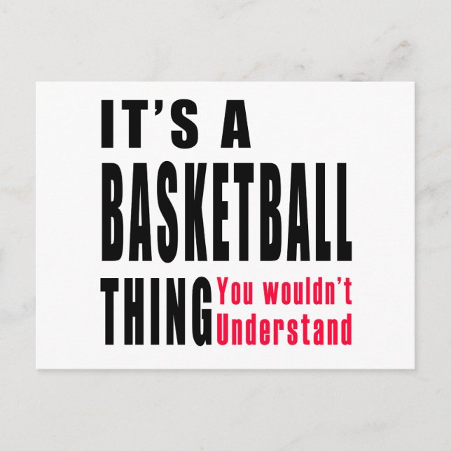 Basketball Thing Designs Postcard (Front)
